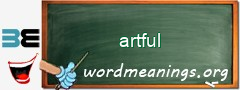 WordMeaning blackboard for artful